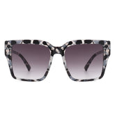 Women Chic Flat Top Tinted Fashion Square Sunglasses